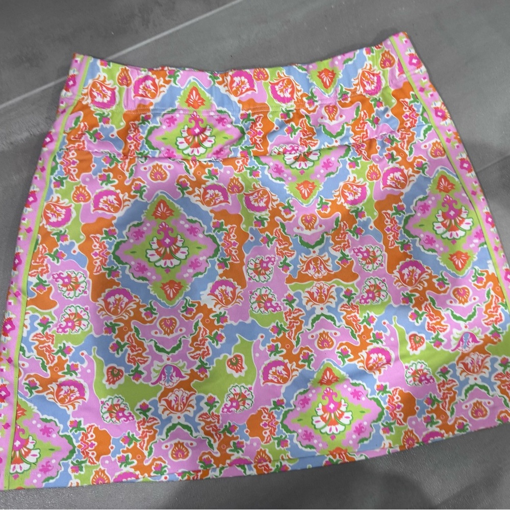 Gretchen Scott Designs Pink and Orange A-Line Mini Skirt